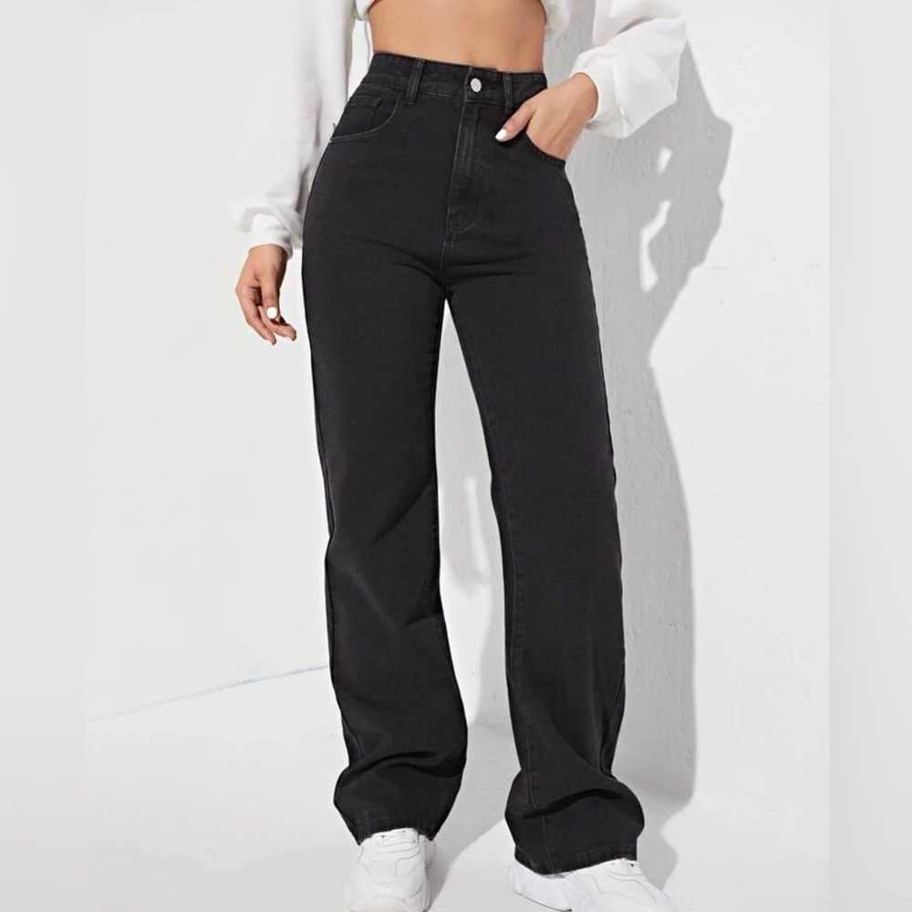 SHEIN High Waist Wide Leg Pants / Black / XS (2)